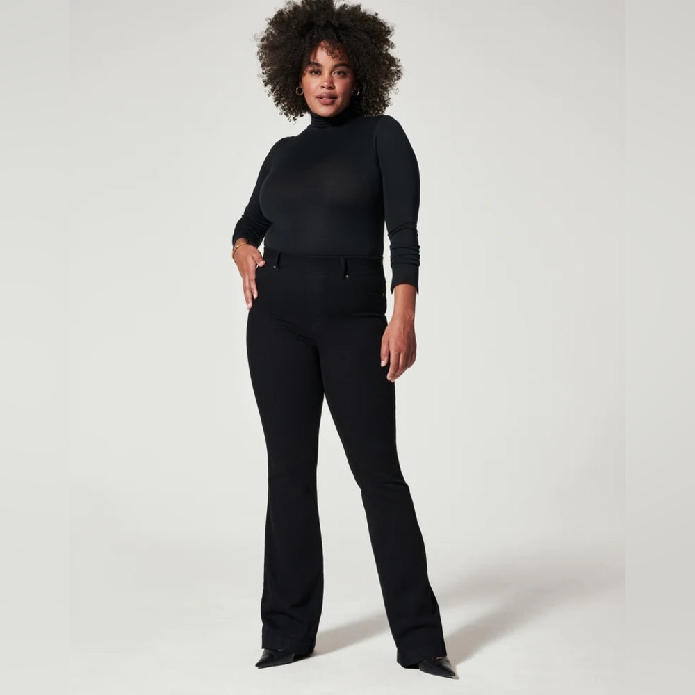 SPANX Elegant Black Wide Leg Jeans